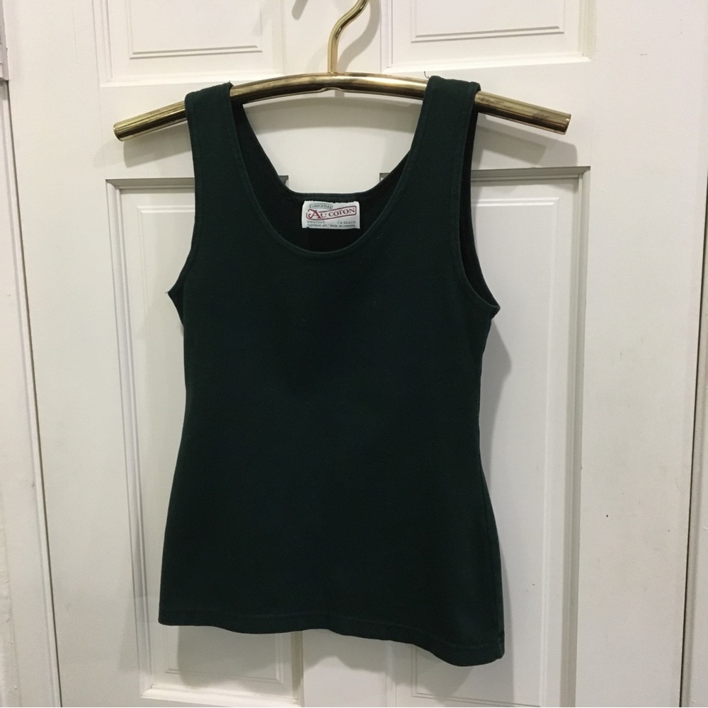 Original Au Coton dark green tank
